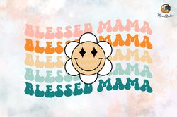 Blessed Mama Flower Mothers Day PNG