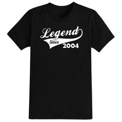 Birthday Gift Legend Since Baseball Swoosh 2004 to celebrate a 18th birthday T Shirt turning eighteen I deal for Dad, Mu