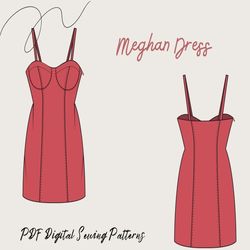 Bustier dress pattern|7 sizes XXS XXL|PDF sewing pattern|bustier sewing pattern corset pattern|Us letter/A4/A0