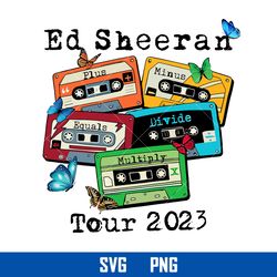 Ed Sheeran Tour 2023 Svg, Ed Sheeran Cassette Retro Svg, Ed Sheeran Svg, Png Digital File