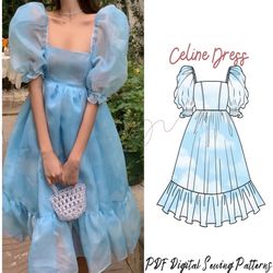 Selkie Puff dress pattern|Selkie Pattern|Babydoll sewing pattern|cottagecore dress pattern|Prom dress pattern|Gown dress