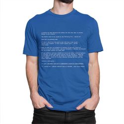 Blue Screen of Death T-Shirt / Men's Women's Sizes / Cotton Tee (wra-030)