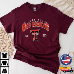 NCAA Texas Tech Red Raiders Est. Crewneck, NCAA Shirt, NCAA Texas Tech, Texas Tech Red Raiders Hoodies, Unisex T Shirt