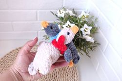 Crochet PATTERN Goose keychain, Baby shower, Amigurumi tutorial, Duck Amigurumi, Crochet goose pattern, crochet duck