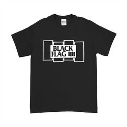 Black Flag T Shirt Logo Shirt Henry Rollins Band Merchandise Raymond Pettibon Vintage 80's Style Unisex Hardcore Punk Te