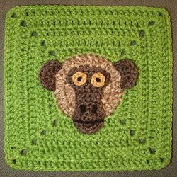 Baboon Granny Square Crochet Pattern