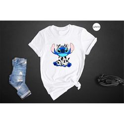 Stitch Cow Shirt, Western Shirt, Disney Stitch T-Shirt, Lilo & Stitch Shirt, DisneylandHolidayTrip
