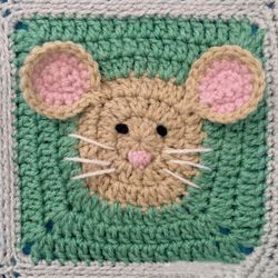 Mouse Granny Square Crochet Pattern