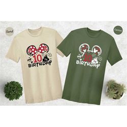 10th Birthday Shirt, Disney Birthday Mickey T-Shirt, Minnie 10 Years Old Shirt, Birthday Shirt, Gift For 10th Birthday,