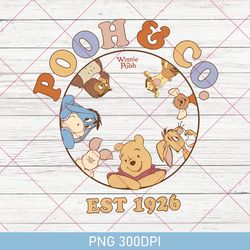Disney Pooh And Co Est 1926 PNG, Winnie The Pooh Characters Group PNG, Pooh Bear And Friends PNG, Disney Family Vacation