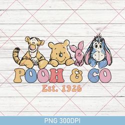 Vintage Disney Pooh And Co Est 1926 PNG, Pooh Bear And Friends Sketch PNG, Retro Disney Pooh Bear PNG, Disney Trip PNG