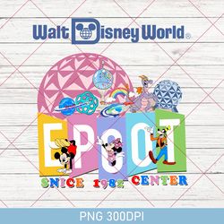 Retro Disney Epcot PNG, World Traveler PNG, Epcot Since 1982, Vintage Disney PNG, Mickey And Friends PNG, Epcot trip PNG