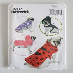 Butterick B6432 (2016) Dog Coats Sewing Pattern