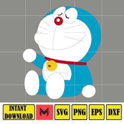 Doraemon SVG, Cricut, Cut files, Digital Vector File, Comes with SVG, Png, Jpg, AI Format