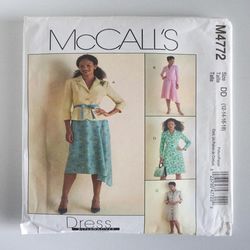 mccall's m4722 (2005) uncut misses' jacket, dress and skirt sewing pattern