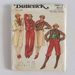 butterick 5612 (1970s) uncut misses jacket, skirt and pants vintage sewing pattern