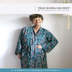 "Easy Robe Jacket Sewing Tutorial | Tasi Robe Jacket Draft-it-Yourself Unisex PDF Sewing Tutorial | Instant Download