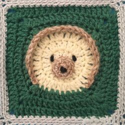 Hedgehog Granny Square Crochet Pattern