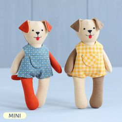 pdf mini dog doll sewing pattern