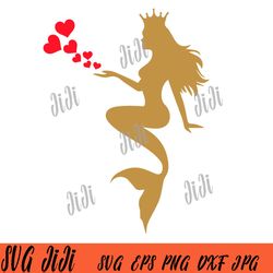 Mermaid Love SVG, Ariel Princess SVG, Little Mermaid SVG