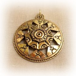 Smiling sun locket,Vintage Brass sun charm,ukrainian sun symbol necklace pendant,ukrainian handmade brass jewelry charm