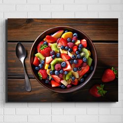 "Savor the Flavor: A Rustic Tableau of Mixed Fruit Salad