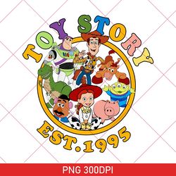 Retro Disney Toy Story Movie Characters PNG, Buzz Woody Jessie Aliens, Disneyland Vacation Trip Gift PNG, Disneyland PNG