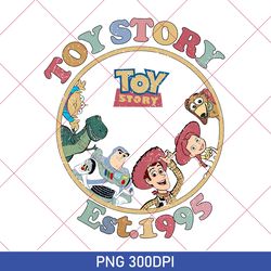 Vintage Disney Checkered Toy Story Est 1995 PNG, Disney Pixar Toy Story Character You've Got A Friend In Me PNG, Disney