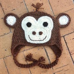 Monkey Beanie Crochet Pattern