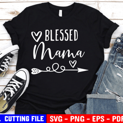 Blessed Mama Svg, Mom Life Svg, Mommy Quote Svg, Best Mama Svg, Cute Tribal Svg Cut Files For Cricut & Silhouette