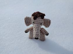 Little Siberian Mammoth Crochet Pattern, Amigurumi Toy, Crochet Animal, Crochet Keychains, Pdf Pattern