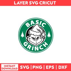 Basic Grinch Starbucks Svg, Grinch Svg, Starbucks Logo Svg, Starbucks Svg, Christmas Svg - Digital File
