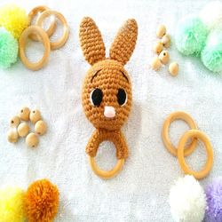 Crochet pattern Rabbit toy rattle PDF Ternura Amigurumi English / Espanol