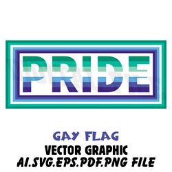 GAY MEN PRIDE FLAG SVG.PNG.EPS.PDF.AI DIGITAL DOWNLOAD FILES SUBLIMATION