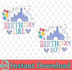 Disney Castle, Birthday Boy, Birthday Girl, Family Trip, Family Vacation, Family Trip, Magic Kingdom, PNG Download