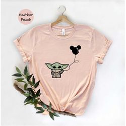 Cute Grogu Shirt, Disney Balloons Shirt, Mandalorian Shirt, Cute Star Wars Tee, Baby Yoda Shirt, This Is The Way, Star W