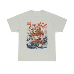 The Great Ramen off Kanagawa Classic T-Shirt , Vintage Shirt Trending , Unisex Heavy Cotton Tee