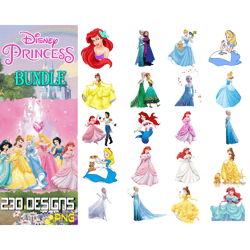 230 Files PNG Bundle Disney Princess