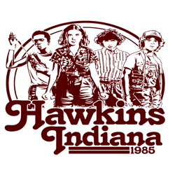 Hawkins Indiana Group Shot 1985 Svg, Stranger Things Svg
