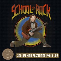 School of Rock Distressed Colorful Edit Png, PNG High Quality, PNG, Digital Download