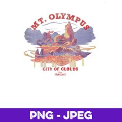 Disney Hercules Mt. Olympus City Of Clouds V2 , PNG Design, PNG Instant Download