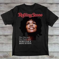 rolling stones shirt whitney houston rock band tee shirt for women the rolling stones graphic t-shirt sublimation vintag