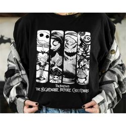 Vintage The Nightmare Before Christmas Halloween Tim Burton T-shirt, Jack Skellington Shirt, Sally, Oogie Boogie Tee, Di