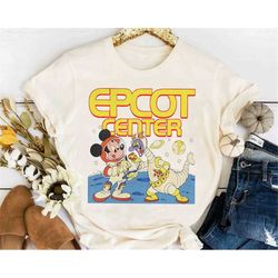 Disney Epcot Mickey Mouse & Figment Astronaut 1982 Retro Shirt, WDW Magic Kingdom Unisex T-shirt Family Birthday Gift Ad