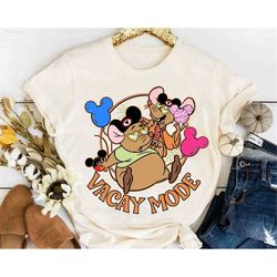 Disney Cinderella Cute Jaq and Gus Vacay Mode Mickey Balloon Shirt, Magic Kingdom Unisex T-shirt Family Birthday Gift Ad