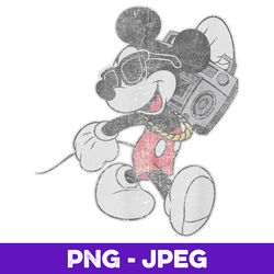 Disney Mickey Mouse w. Boombox , PNG Design, PNG Instant Download