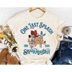 Disney One Last Splash Mountain 1989 Brer Rabbit Bear Fox Retro Shirt, WDW Magic Kingdom Unisex T-shirt Family Birthday