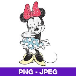 Disney Shy Minnie Mouse , PNG Design, PNG Instant Download