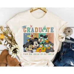Disney Graduate Mickey Mouse and Friends Happy Grad Shirt, Magic Kingdom Holiday Unisex T-shirt Family Birthday Gift Adu