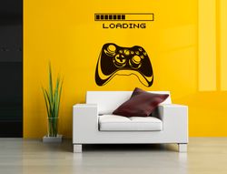 Loading Games, Joystick, Console Game, Video Game, Computer Game, Game Play, Wall Sticker Vinyl Decal Mural Art Decor